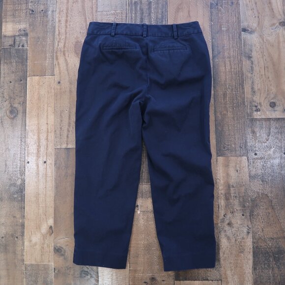 Talbots Size 4 Petite The Perfect Crop Navy Blue Dark Blue Cropped Chino Pants - Picture 7 of 7